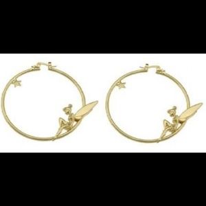 Disney Couture Tinkerbell & Star Hoop Earrings